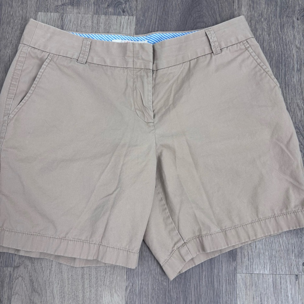 J. Crew Tan Cotton Bermuda Shorts